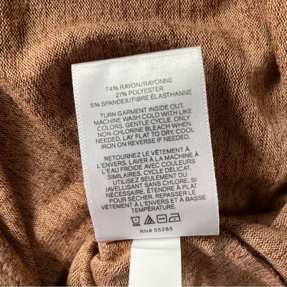 Express One Eleven Orange Open Back Top - Picture 4 of 8